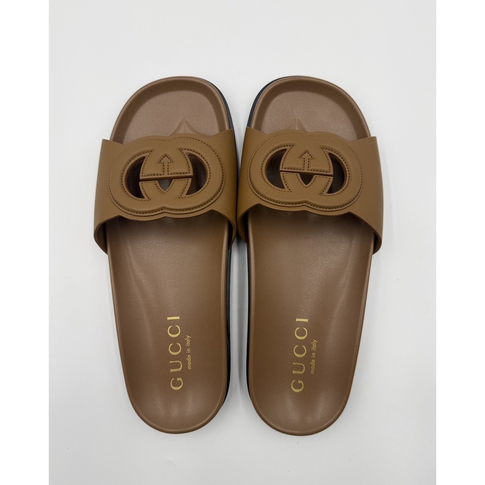 Gucci Cosmos Leather Sandal Tan - Brand New without Box - Size EU 40/US 10